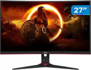 [Cli. Ouro + APP]Monitor Gamer Curvo 240Hz Full HD 27” AOC