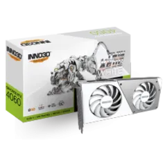 Placa de Video INNO3D NVIDIA GeForce RTX 4060 TWIN X2 OC White, 8GB, GDDR6, DLSS, Ray Tracing, N40602-08D6X-173051W