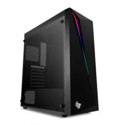 Gabinete Pichau Gaming Hunter RGB Lateral Vidro Temp, PG-HT01-RGB | R$200