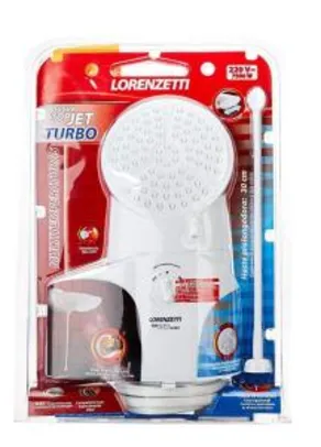 [Amazon Prime] Ducha Top Jet Turbo Multitemperaturas 220V 7500W, Lorenzetti, 7541515, Branco