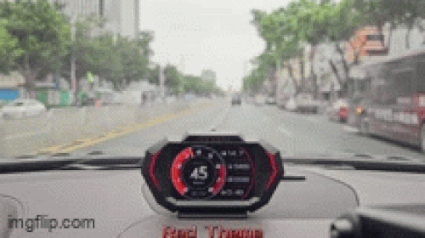 Velocímetro digital inteligente carro com alarme testador, Multi-função, instrumento LCD completo GPS HUD e GPS, sistema duplo