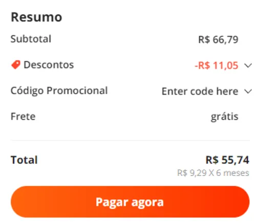 Imagem na descrição da promoção