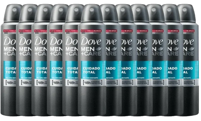 Desodorante Antitranspirante Aerosol Dove 12 Unidades Men+Care Cuidado