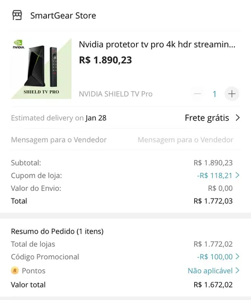 Imagem na descrição da promoção