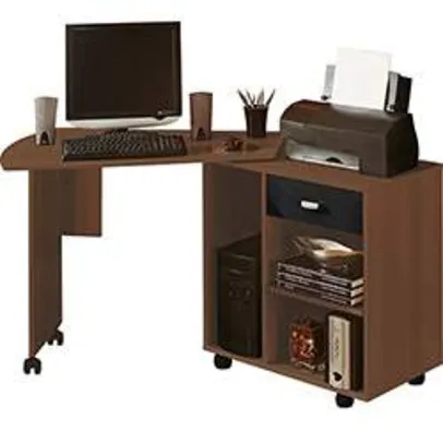 [AMERICANAS] Mesa para Computador Flex 1 Gaveta Imbuia/Preto - Artely - R$115