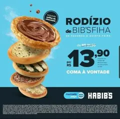 Rodízio de Bib'sfiha pagando com Mercado Pago | R$14