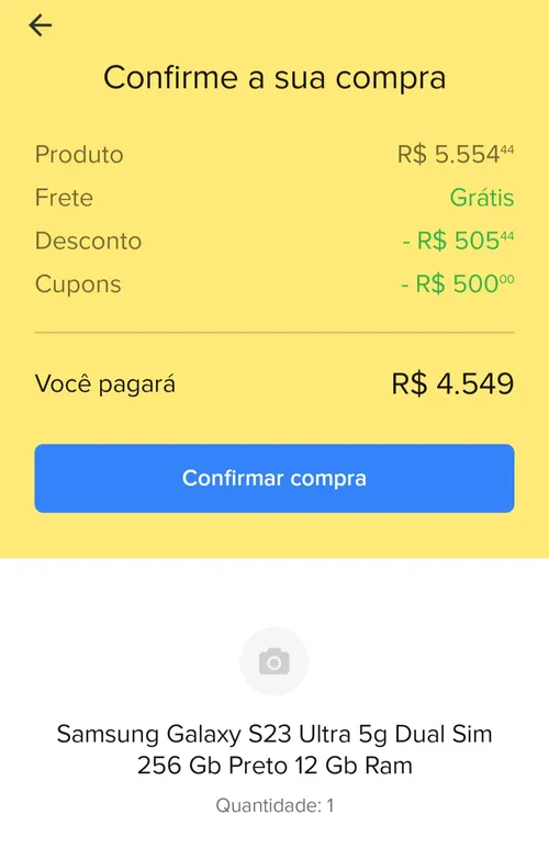 Imagem na descrição da promoção