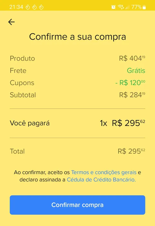 Imagem na descrição da promoção