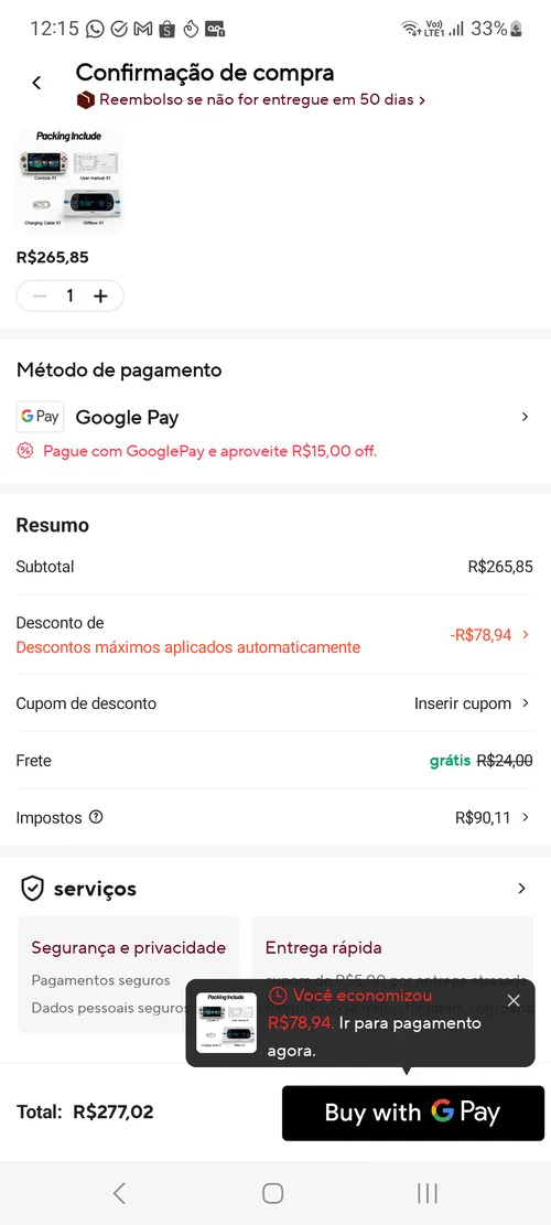 Imagem na descrição da promoção