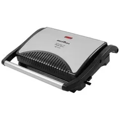 Grill Sanduicheira Britânia Press Inox, Revestimento Antiaderente, com Alça | R$ 95