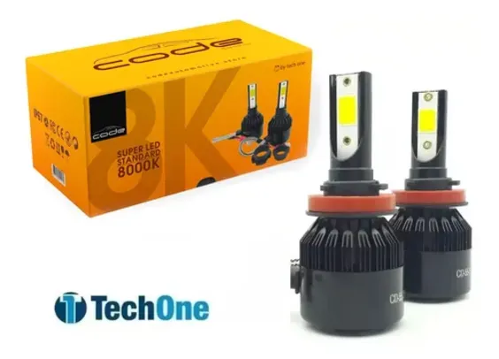 Kit Super Led Techone 8000k 12v 24v H1 H3 H4 H7 H8 H11 Hb4