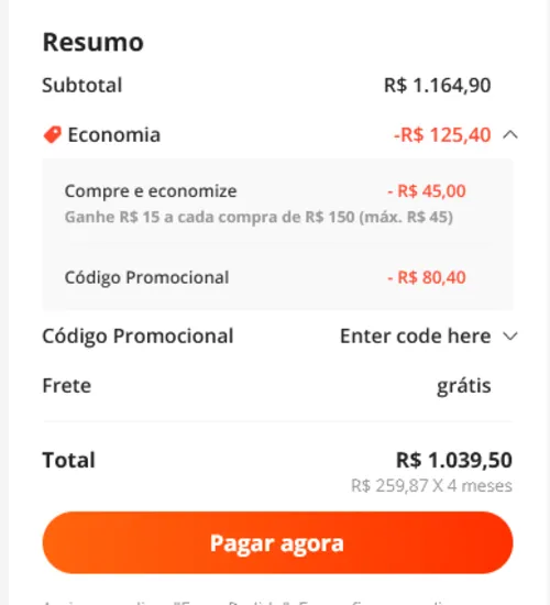 Imagem na descrição da promoção