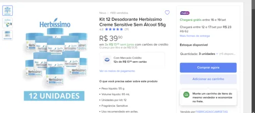 Imagem na descrição da promoção