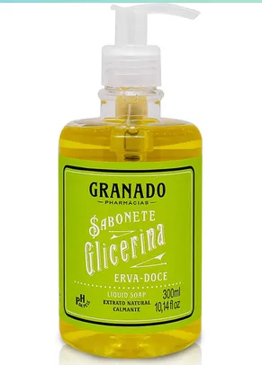 [PRIME] Sabonete Líquido 300ml GRANADO Glicerina Erva-doce | mín 2 unid | R$13 cada