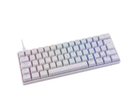 Teclado Mecânico Gamer Husky Gaming Blizzard, 60%, RGB, Switch Gateron Blue, ABNT2, Branco - HGMO022