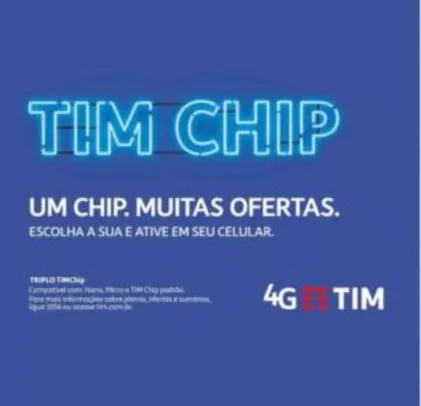 Chip TIM 4G  Pré pago