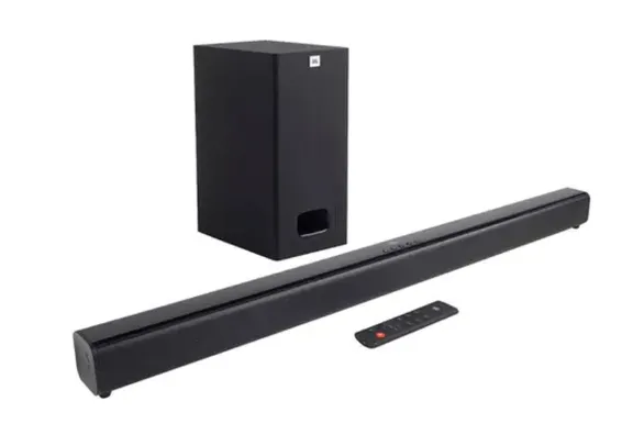 Soundbar JBL Cinema SB130, Bluetooth, 55W RMS, Subwoofer com Fio, 2.0 Canais  - JBLSB130BLKBR