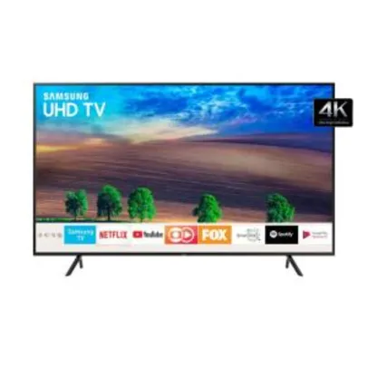TV LED 50" Samsung Smart TV NU7100 4K 3 HDMI 2 USB 120Hz - R$ 1900