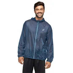 Jaqueta Corta-Vento Masculina ASICS com Capuz Ultraleve Compacta