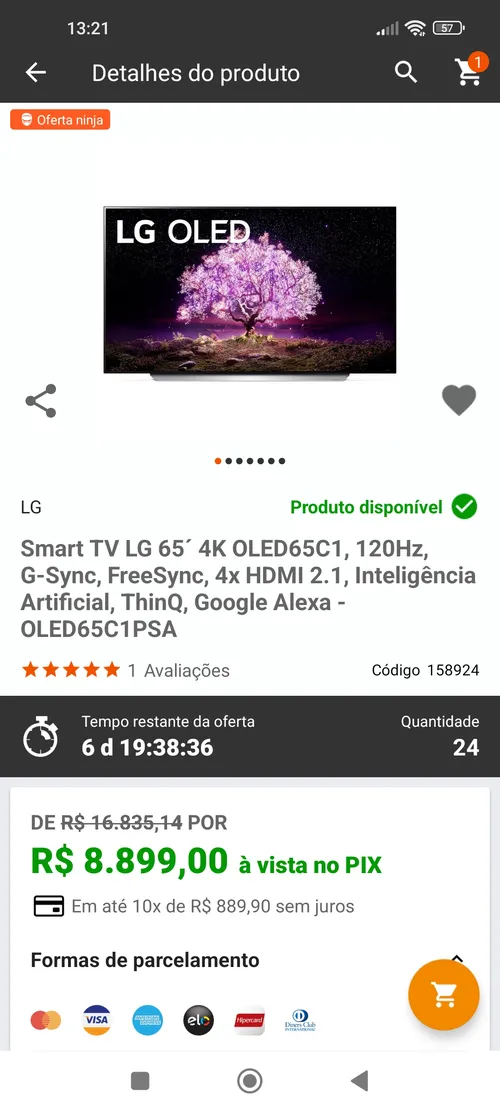 Imagem na descrição da promoção