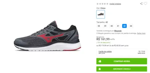 Tênis de Corrida Masculino Mizuno Raijuu