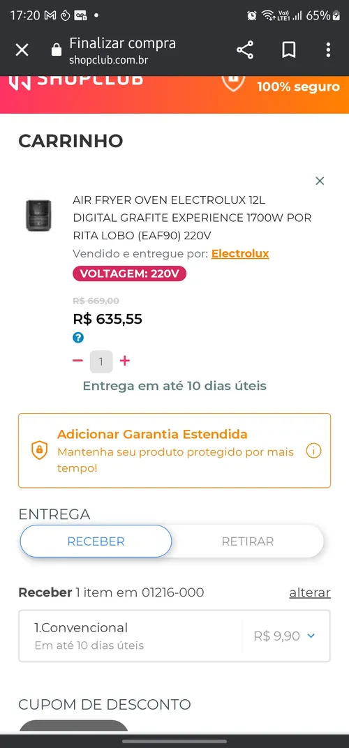 Imagem na descrição da promoção