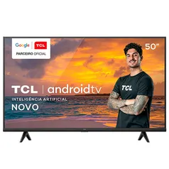 Smart TV LED 50" 4K TCL 50P615 com WiFi, Bluetooth, Google Assistant e