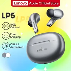 Lenovo Thinkplus LP5 True Wireless Bluetooth 5.0 TWS Touch Control Fones De Ouvido De Baixa Latência Handfree Com Estéreo HD