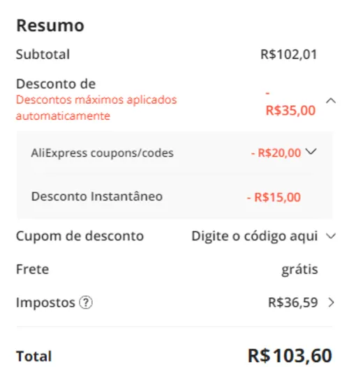 Imagem na descrição da promoção