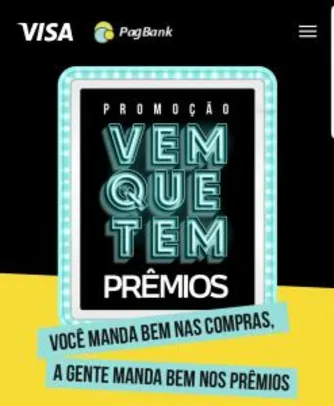 Concorra a prêmios na promoção Visa e Pagseguro