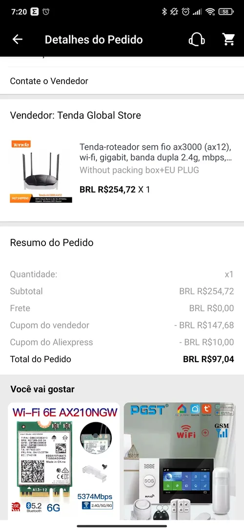 Imagem na descrição da promoção