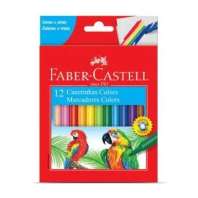 Caneta Hidrográfica Colors Faber Castell 12 Cores- Frete gratis