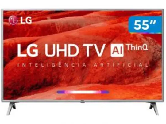 [Clube da Lu + APP] Smart TV LED 55" UHD 4K LG 55UM7520 ThinQ | R$1.988