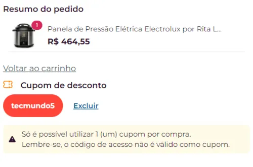 Imagem na descrição da promoção