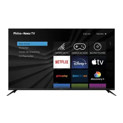 Smart TV Philco 50” PTV50G70R2CBBL Roku TV 4K Dolby LED - Bivolt