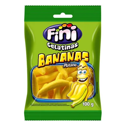 (08un)Bala de gelatina bananas 100G - fini