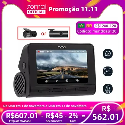 Dash Cam 4k A800s Gps Adas 70mai A800s Car Dvr 2160p