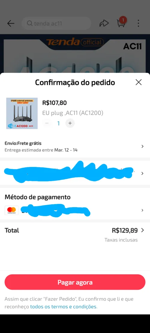 Imagem na descrição da promoção