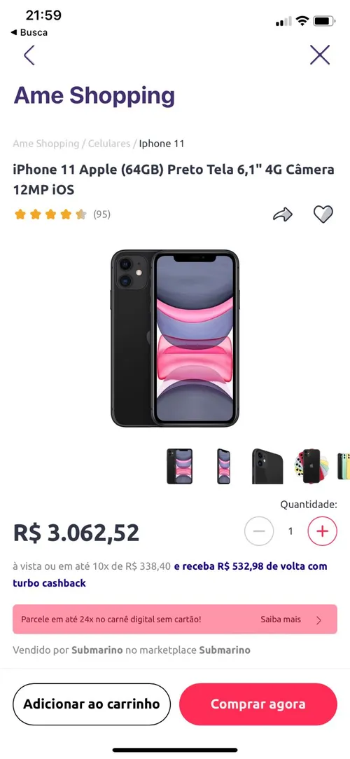 Imagem na descrição da promoção