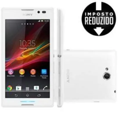 [Ricardo Eletro] Celular Smartphone Sony Xperia C C2304 Branco R$ 539