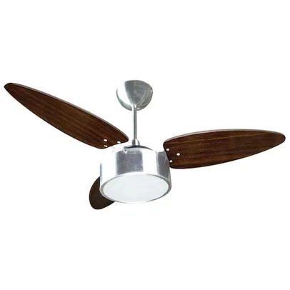 Ventilador de Teto Ventisol Fharo com Lustre e 3 Velocidades - Tabaco