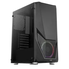 Gabinete Gamer Aerocool Zauron, Vidro Temperado, Mid Tower, Black, ATX, Sem Fonte, Com 1 Fan, 73000