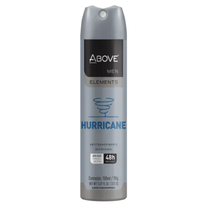 [Regional R$4,19 - LV2 com 50% 2ª Unidade ] Desodorante Aerosol Above Men Elements Hurricane Frasco 150ml