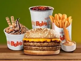 [BOB'S] CHEDDAR M + BATATA CANOA M + REFRIGERANTE M + BOB'S MAX POR R$21,00