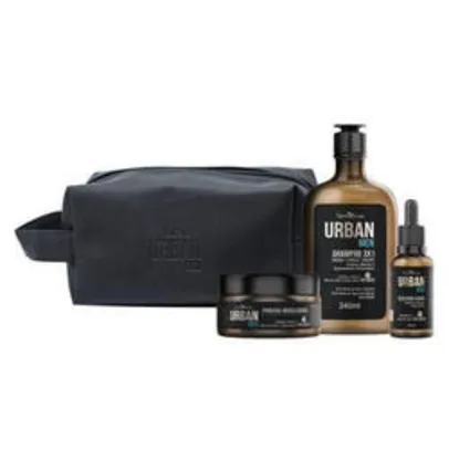 Kit Urban Men Farmaervas - Shampoo / Pomada / Necessaire | R$53