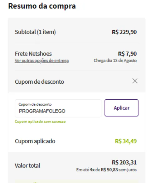 Imagen na descrição da promoção