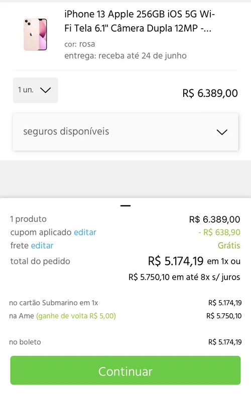 Imagem na descrição da promoção