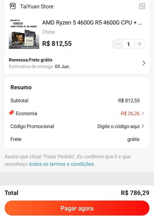 Imagem na descrição da promoção