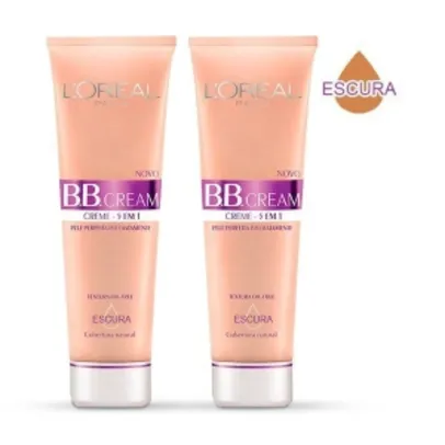 Kit BB Cream L'Oréal Paris FPS 20 Cor Escura por R$37