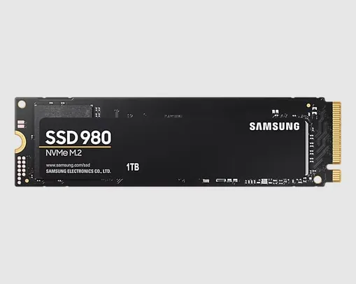 SSD Samsung 1TB, M.2, NVMe 980, Leitura 3500MB/s e Gravação 3000MB/s - MZ-V8V1T0BW